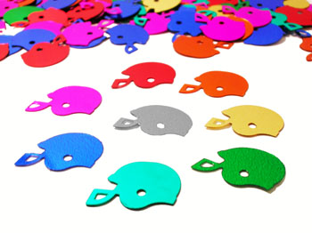 Football helmet confetti by the pound or packet